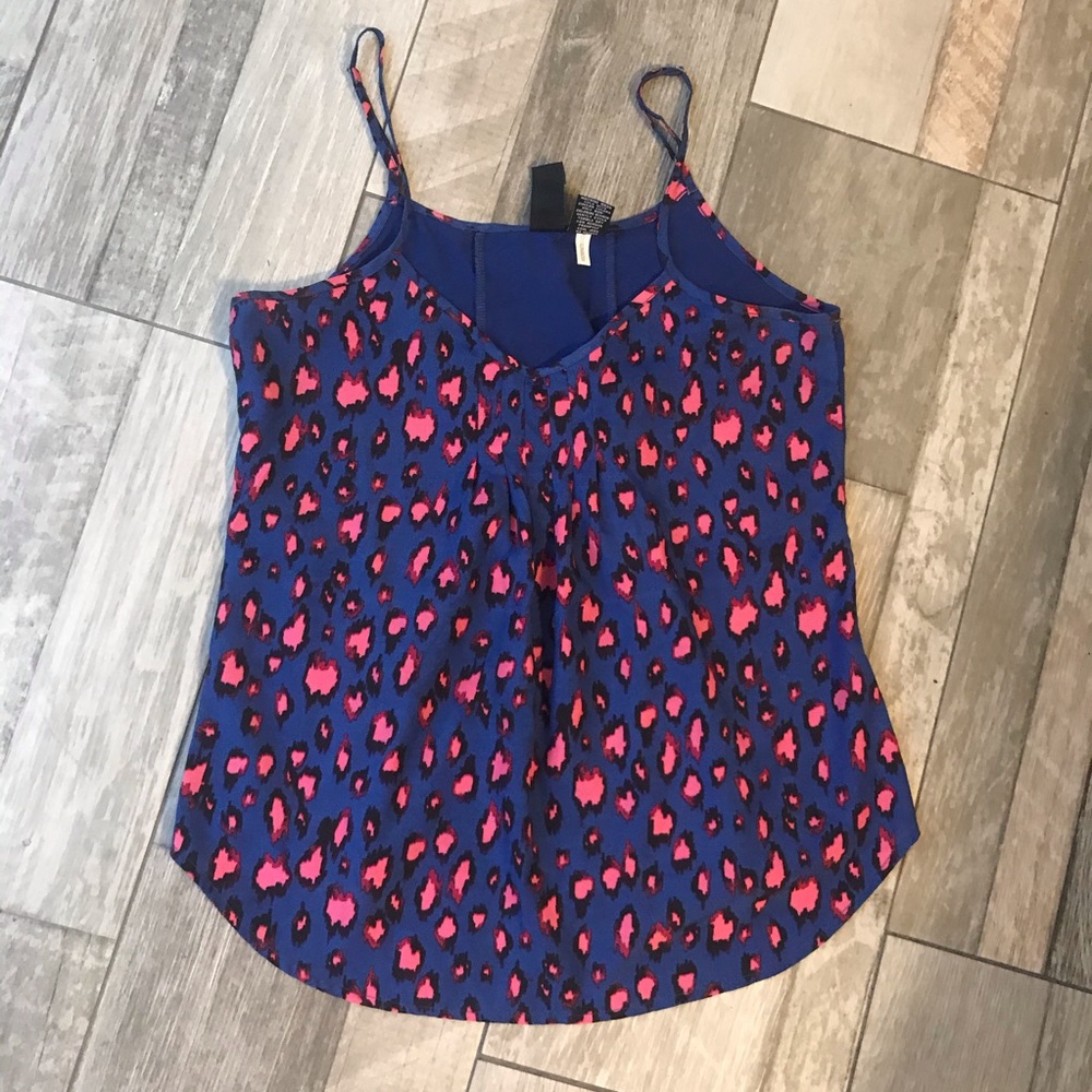 Blue and Pink Leopard Top